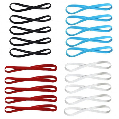 5Pcs Candy Color Women Men Yoga Hair Bands Sports Headband Girls Sport Anti-Slip Elastic Rubber Sweatband Football Running