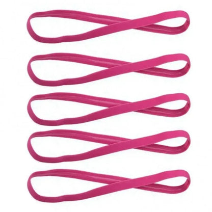 5Pcs Candy Color Women Men Yoga Hair Bands Sports Headband Girls Sport Anti-Slip Elastic Rubber Sweatband Football Running